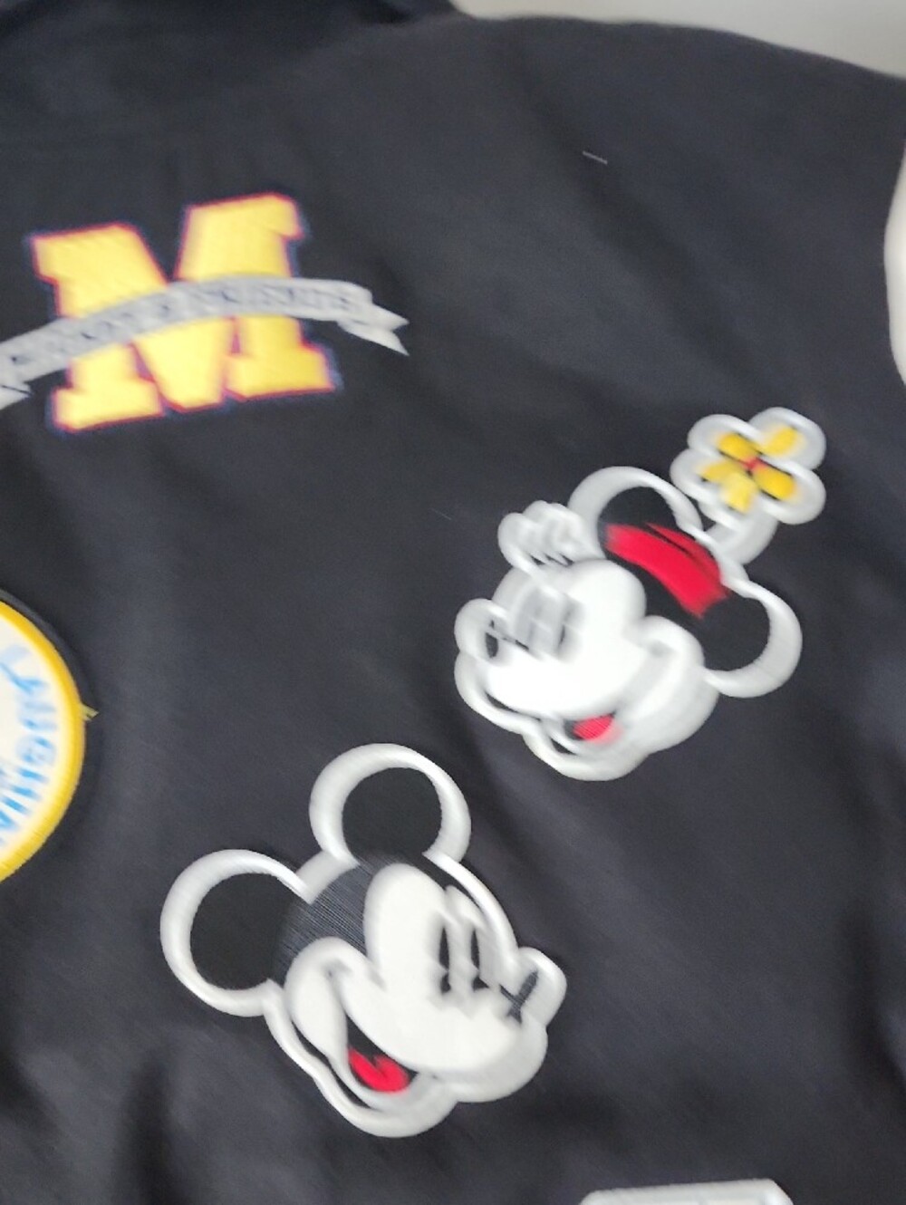 Viral Costco Disney Black and Cream Mickey Varsity Jacket for Men And Women - Picture 12 of 13